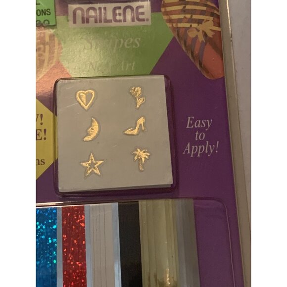 Nailene Nail Art Gold stick on decals for fingers & toes nails Vintage New creat - Picture 7 of 9